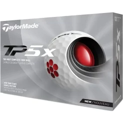 TaylorMade Golf Taylormade TP5x Golf Balls - White/Dozen